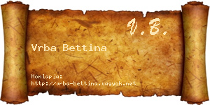 Vrba Bettina névjegykártya