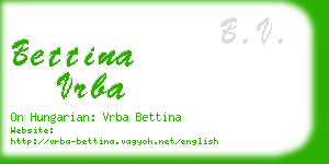 bettina vrba business card